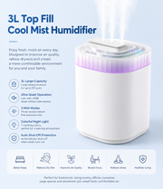 3L Cool Mist Humidifier with Night Light