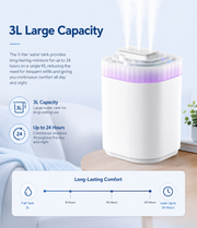 3L Cool Mist Humidifier with Night Light