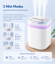 3L Cool Mist Humidifier with Night Light
